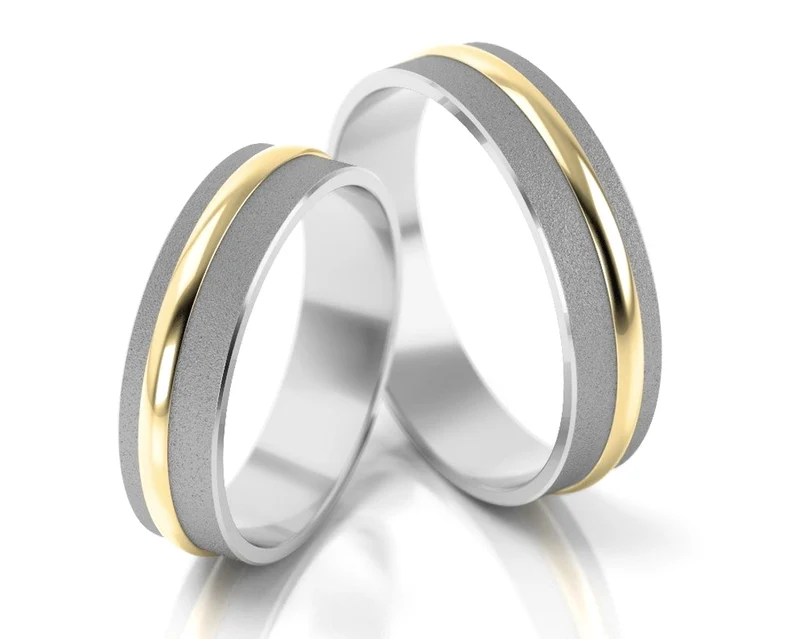 333/- WEISSGOLD EHERINGE MATT PARTNERRINGE AUS GOLD