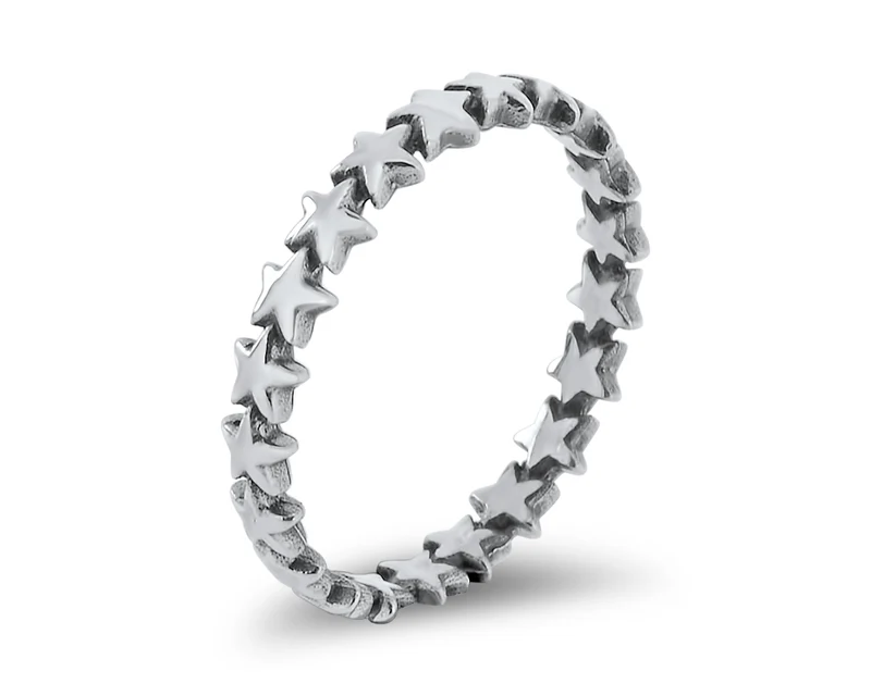 SILBER RING MIT STERNEN, DESIGNERRING, STERNRING, DAMENSCHMUCK