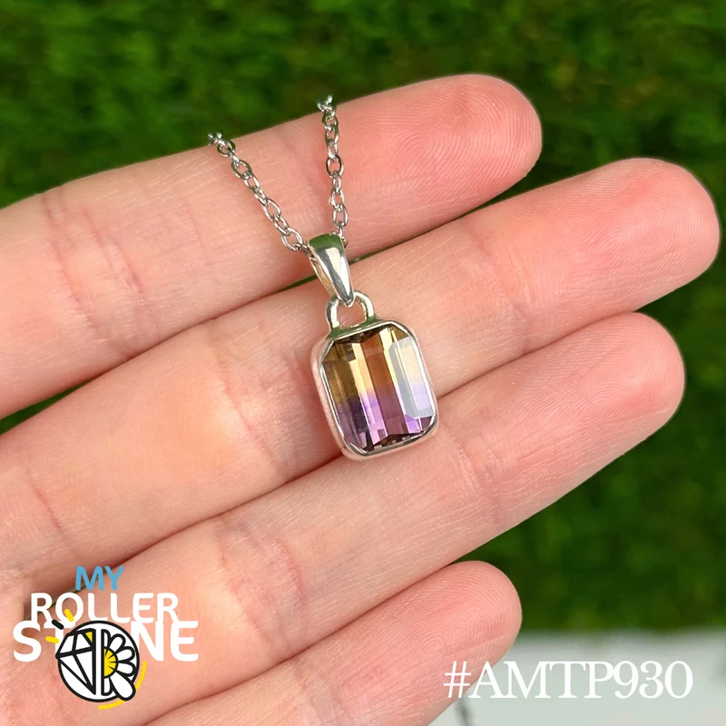 Ametrin-Anhänger, 925er Sterlingsilber #AMTP930