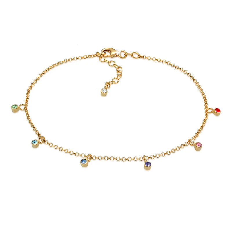 Fußkettchen | Mit Kristallen von Swarovski® (Hellblau)