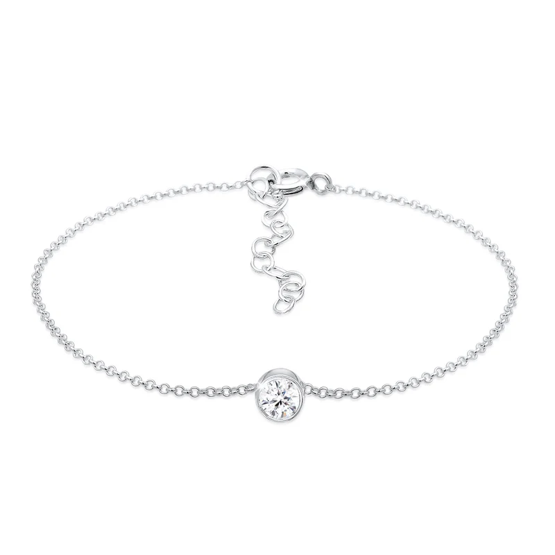 Solitär-Armband | Kristall ( Weiß )