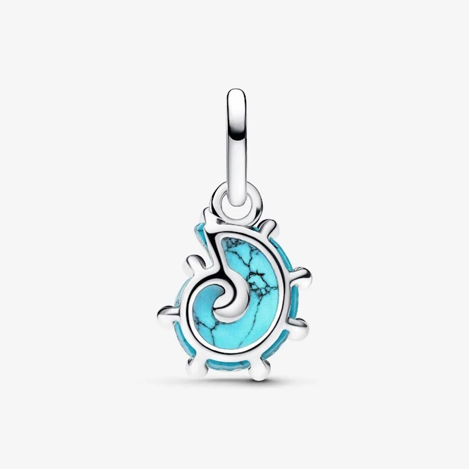 Blue Murano Glass Sea Snail Dangle Charms