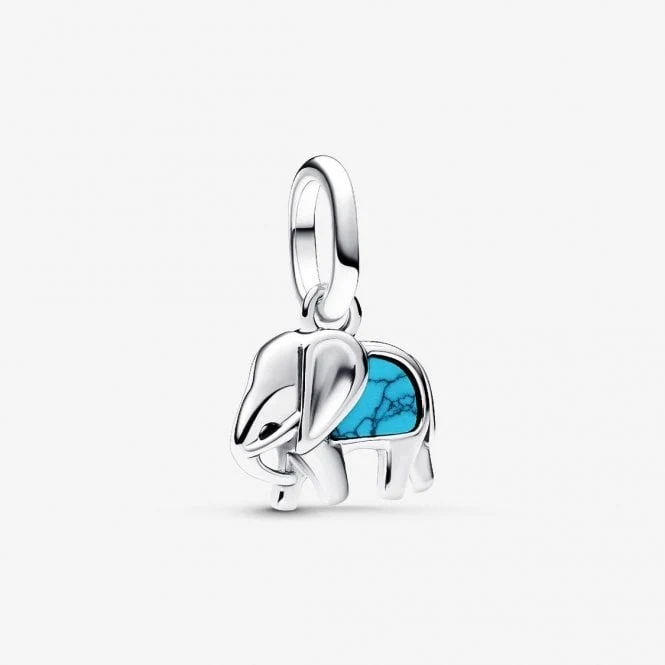 Turquoise Elephant Mini Dangle Charms