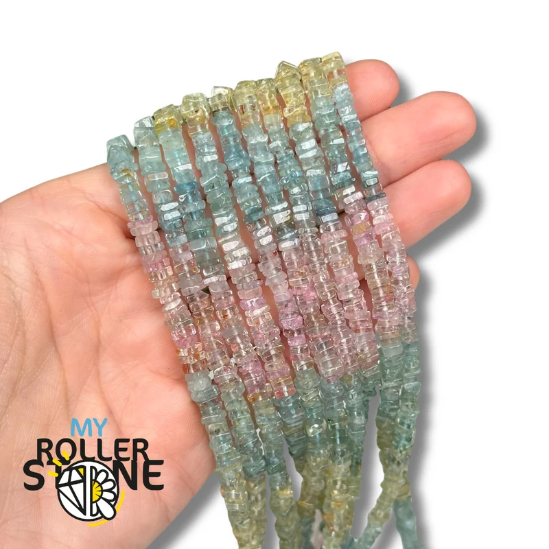 Beryll Quadratische Heishi Perle 5A