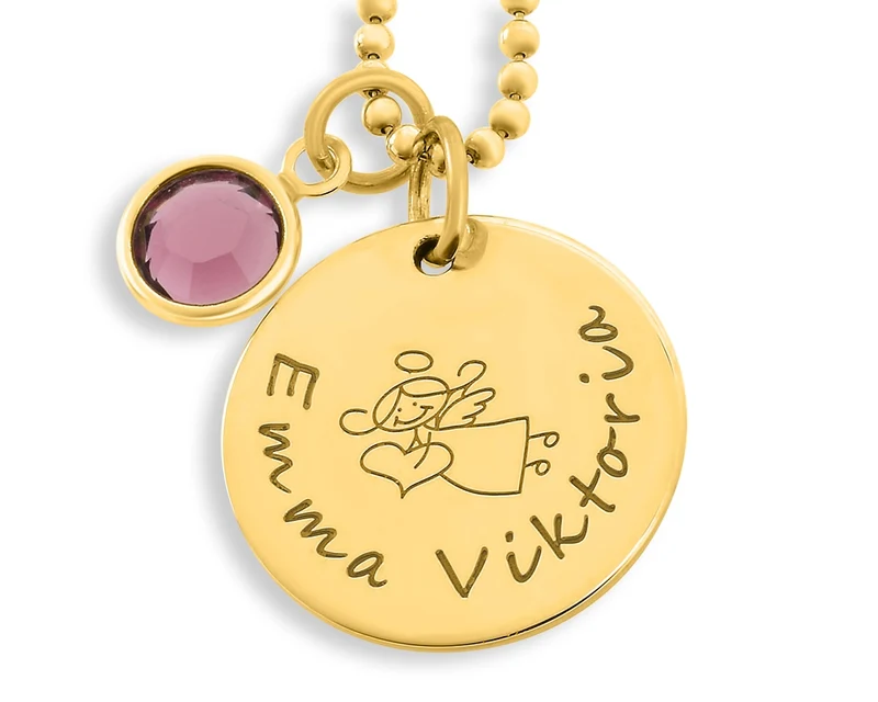 TAUFKETTE MÄDCHEN GOLD: HALSKETTE TAUFE ENGEL MÄDCHEN
