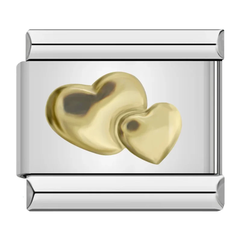 Zwei goldene Herzen
