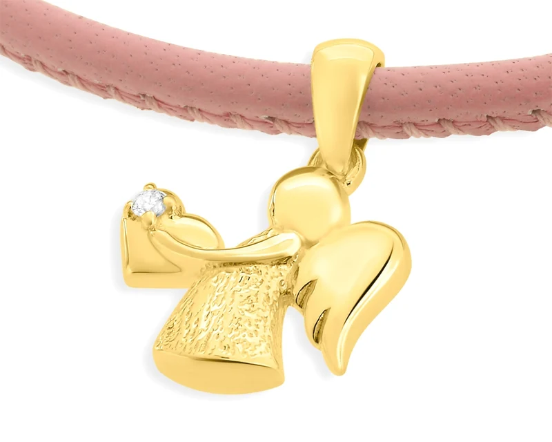 KETTE NAPPALEDER, ANHÄNGER VERGOLDET, TAUFGESCHENK