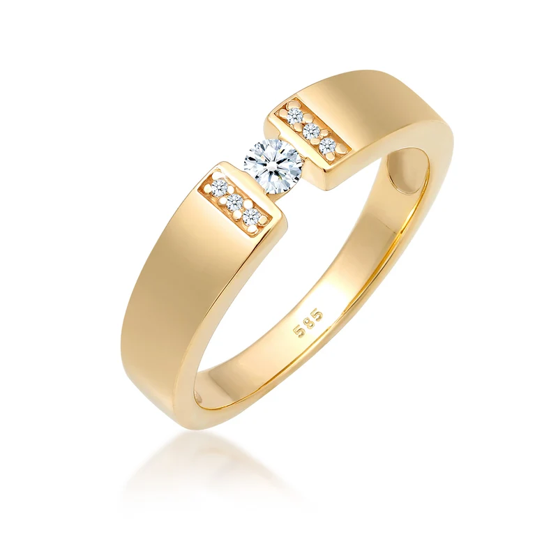 Verlobungsring | Diamant ( Weiß, 0,14 ct )
