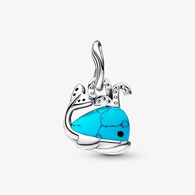 Turquoise Whale Dangle Charms