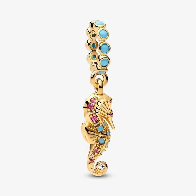 Gold Seahorse Dangle Charms
