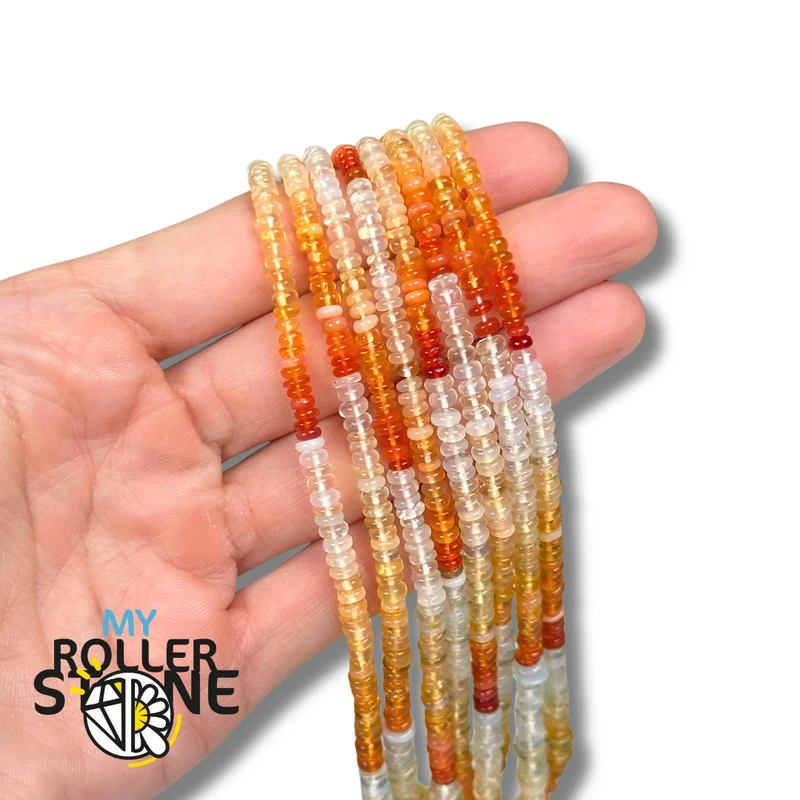 Mexikanische Feueropal-Heishi-Perle 5A