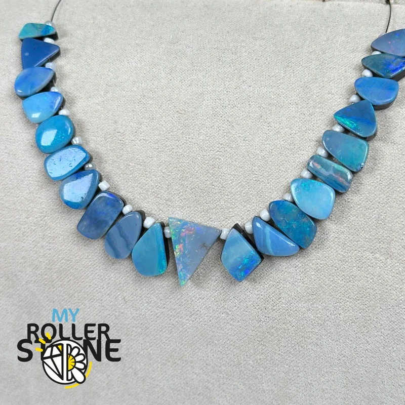 Australischer Opal Halsketten-Set Nr. 4