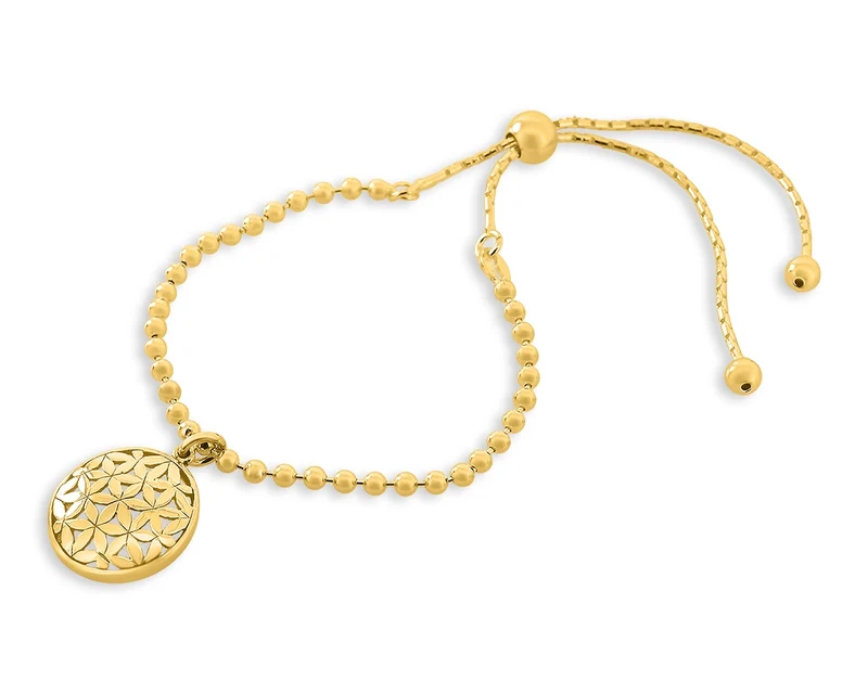 DAMENARMBAND MIT KORDEL, SCHMUCK VERGOLDET, LEBENSBLUME