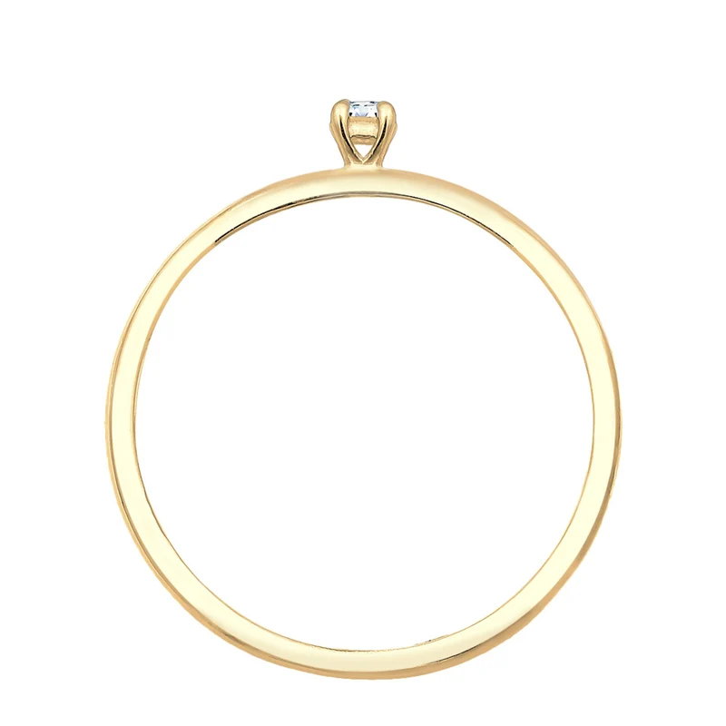 Solitär-Ring | Diamant ( Weiß, 0,015 ct )