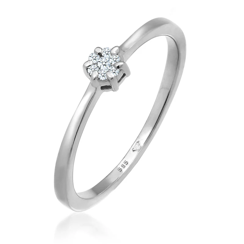 Verlobungsring | Diamant ( Weiß, 0,045 ct )