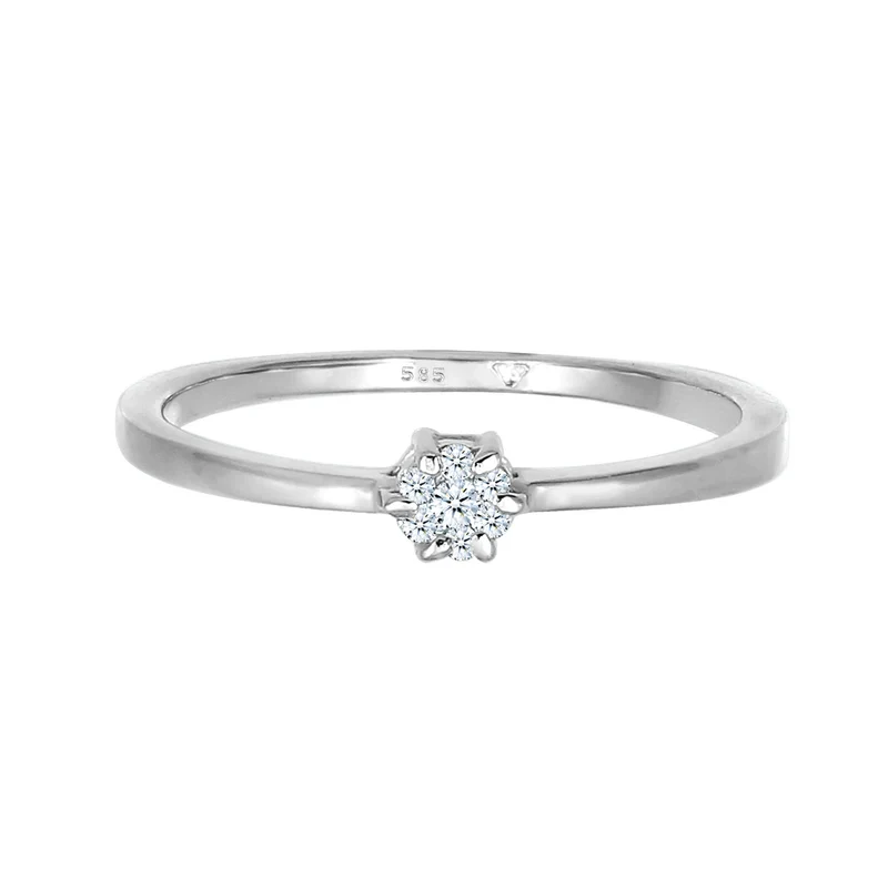 Verlobungsring | Diamant ( Weiß, 0,045 ct )