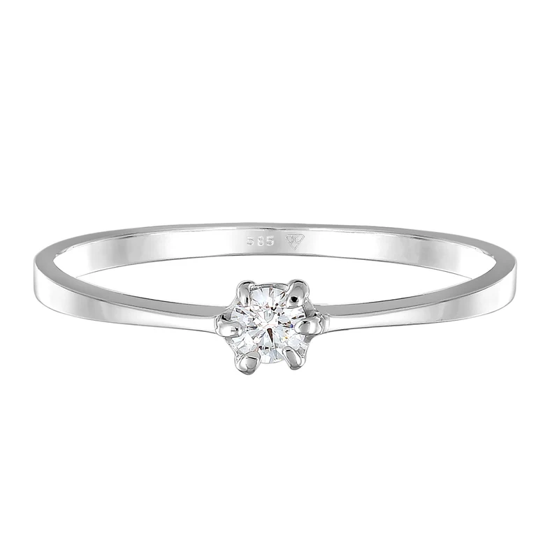 Verlobungsring | Diamant ( Weiß, 0,11 ct )