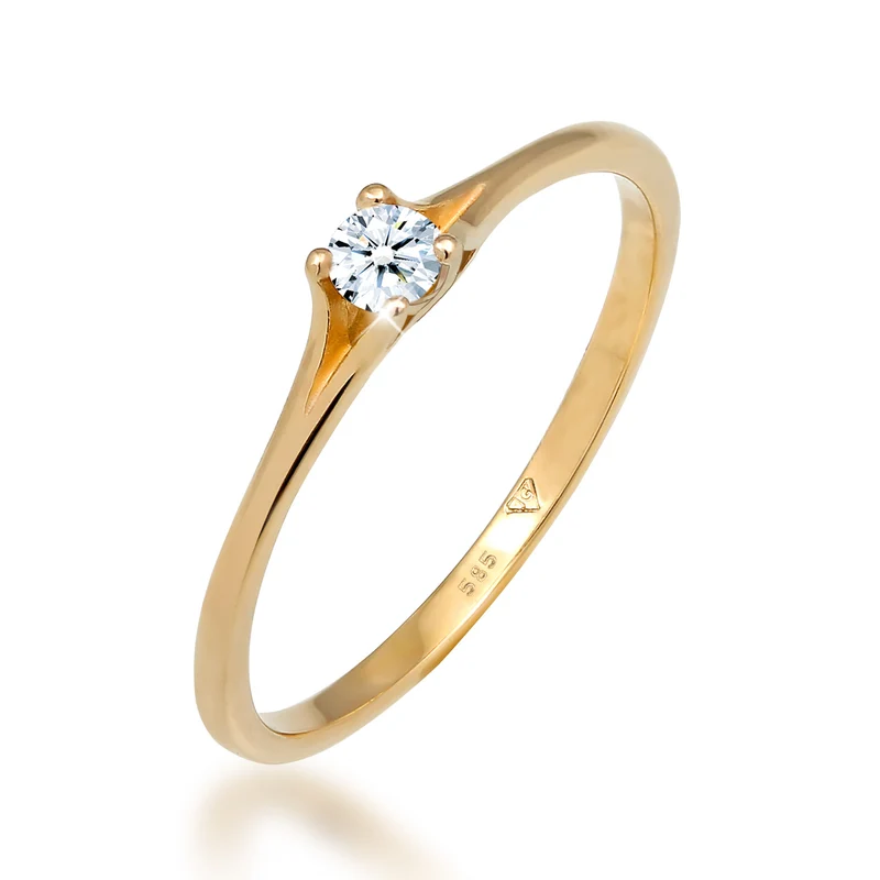 Verlobungsring | Diamant ( Weiß, 0,06 ct )