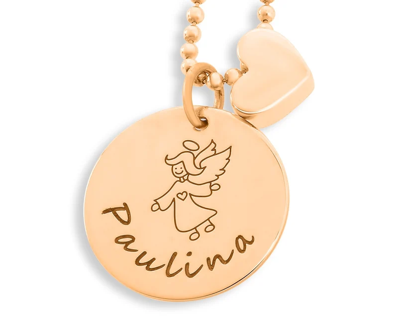 TAUFSCHMUCK MÄDCHEN PERSONALISIERTE TAUFKETTE HERZ ANHÄNGER KINDERKETTE,
