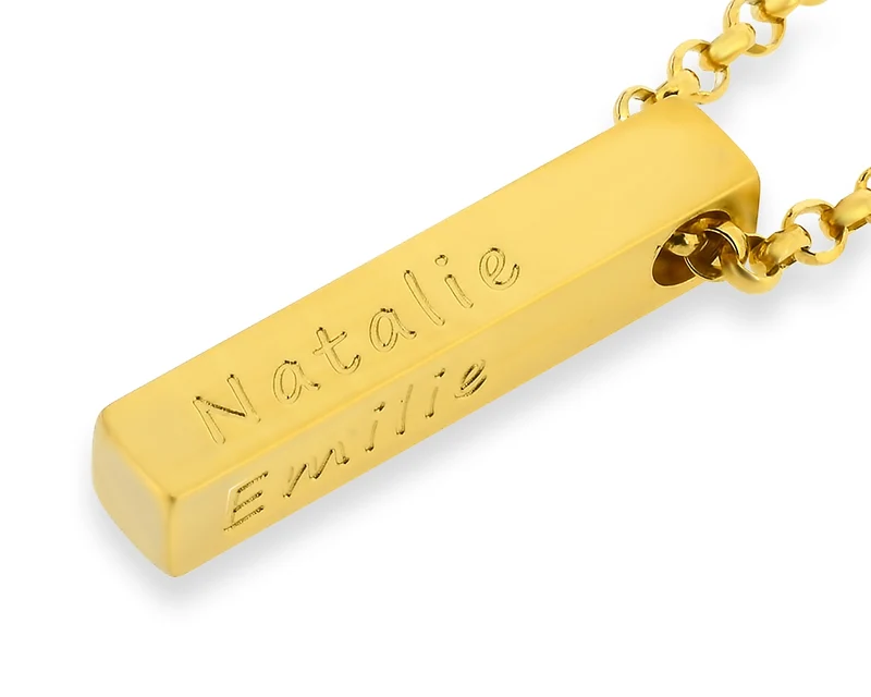 BARREN KETTE GOLD FAMILIENKETTE PERSONALISIERTER SCHMUCK MIT GRAVUR