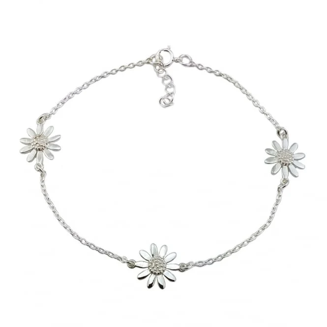 Silver Triple Chain Bracelet, 19cm
