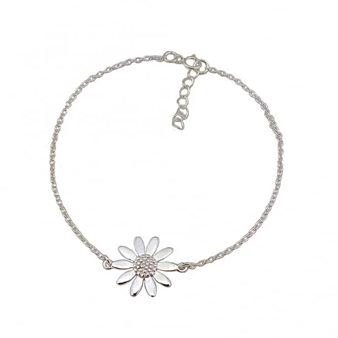 Silver Daisy Chain Bracelet, 19cm