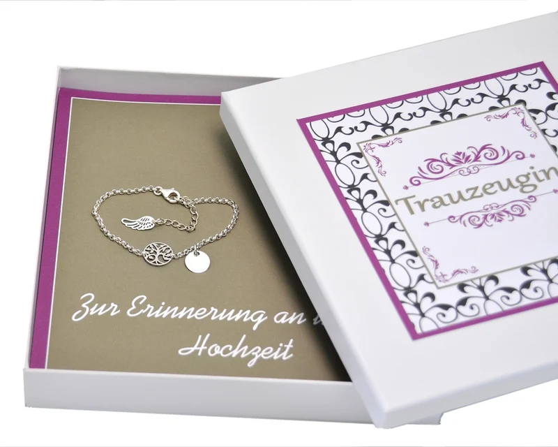 DAMENSCHMUCK MIT GRAVUR, BAUM DES LEBENS, GESCHENK ZUR HOCHZEIT