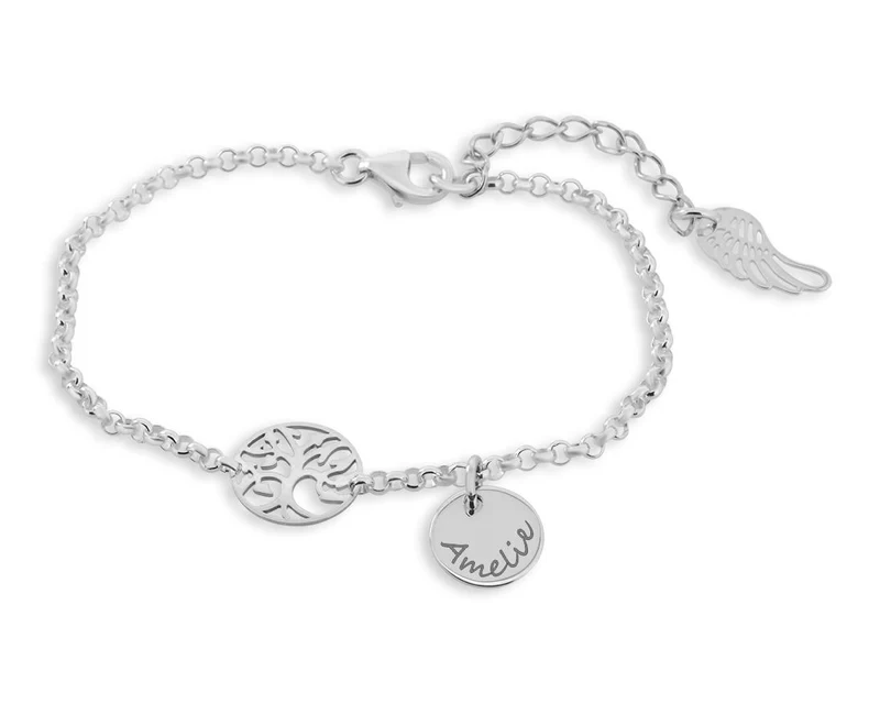 DAMENSCHMUCK MIT GRAVUR, BAUM DES LEBENS, GESCHENK ZUR HOCHZEIT