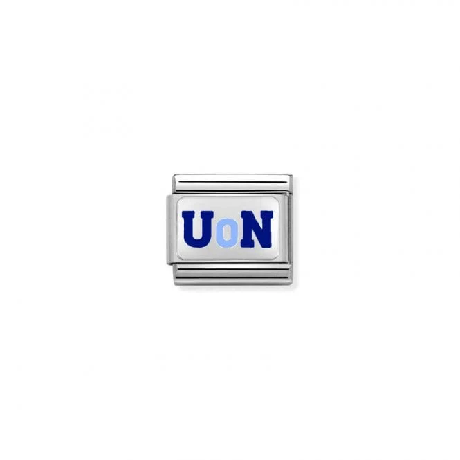 Classic Silver and Enamel Blue University Graduation Charms