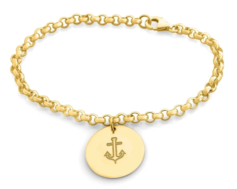ANKER ARMBAND, DAMENSCHMUCK MIT GRAVUR, MARITIM