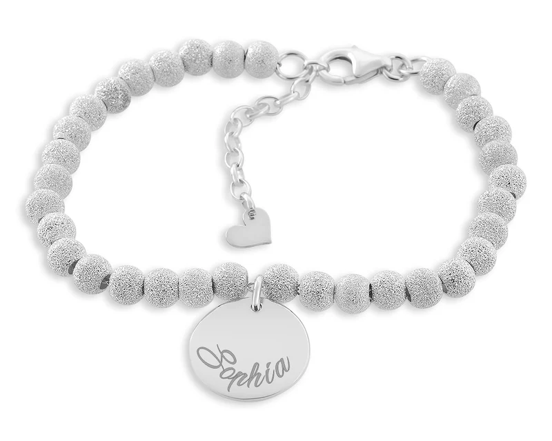 KUGELARMBAND, GRAVUR, SILBERARMBAND, HERZ