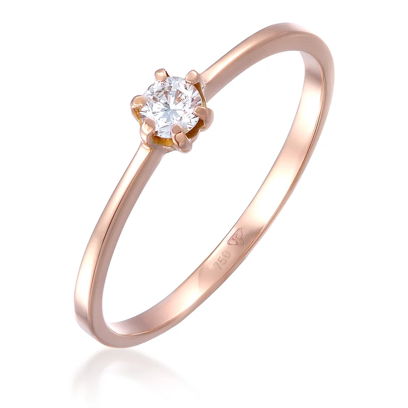 Solitär-Ring | Diamant ( Weiß, 0,11 ct )