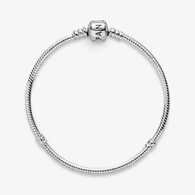 Moments Snake Chain Barrel Clasp Bracelet, 21cm