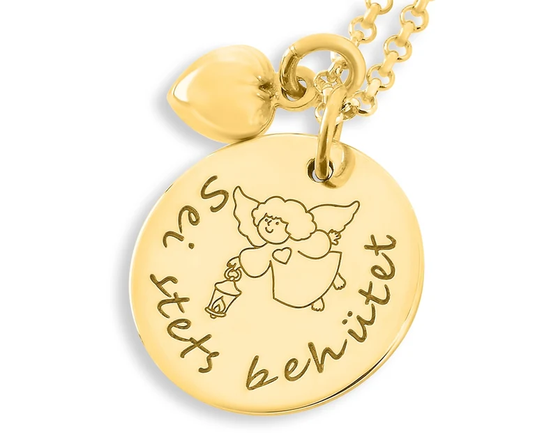 NAMENSKETTE GEBURT, TAUFSCHMUCK GOLD, KETTE MIT GRAVUR