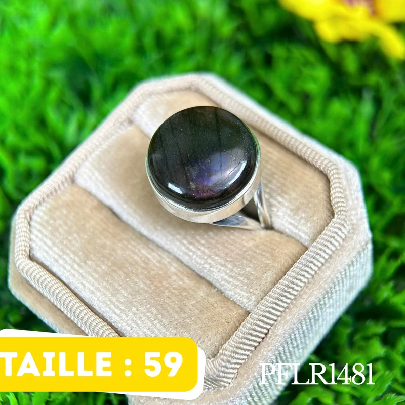 Lila Feuer Labradorit Ring #PFLR1481