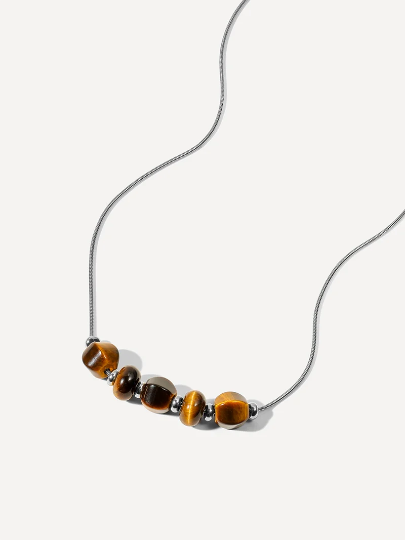Modern Tiger's Eye Kette