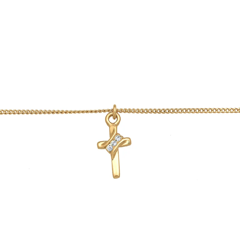 Choker Kreuz | Mit Kristallen von Swarovski® (Weiß)