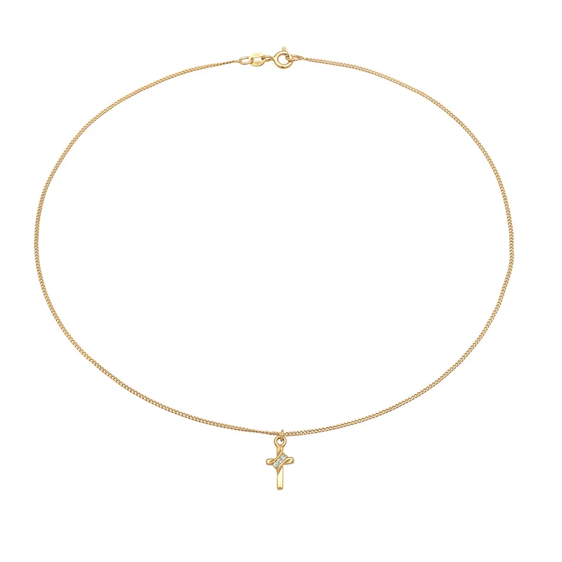 Choker Kreuz | Mit Kristallen von Swarovski® (Weiß)