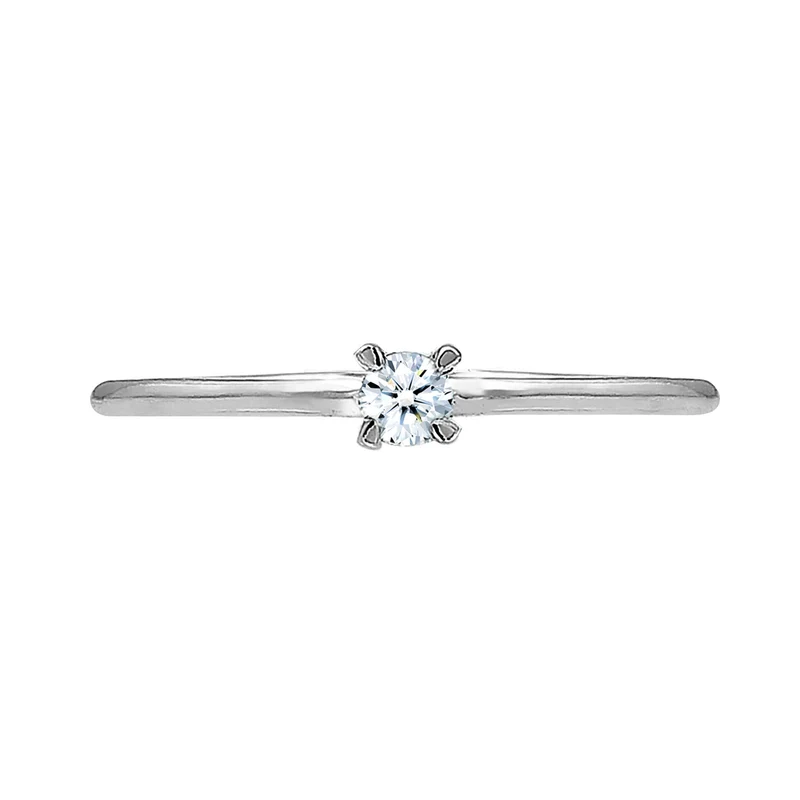 Solitär-Ring | Diamant ( Weiß, 0,06 ct )