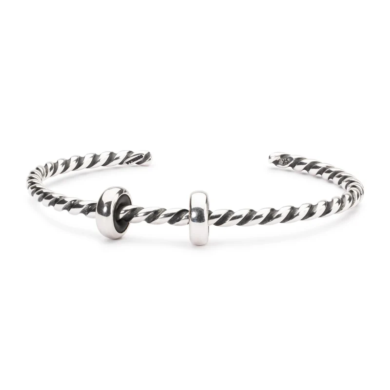 Gedrehte Armspange, silber
