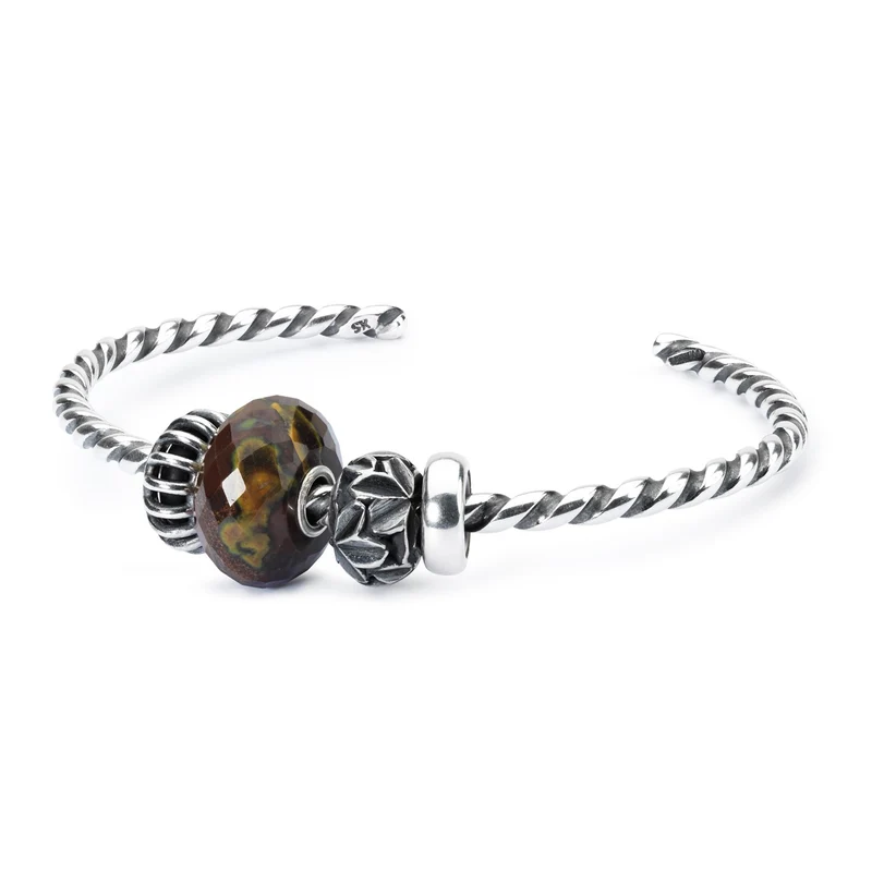 Gedrehte Armspange, silber