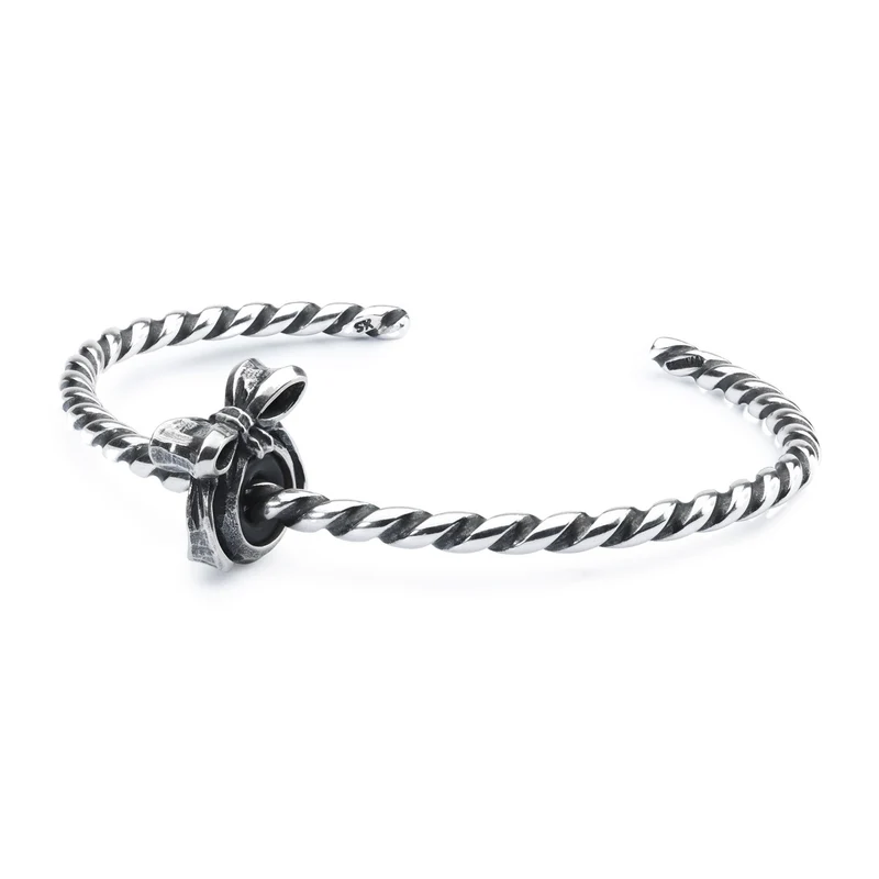 Gedrehte Armspange, silber