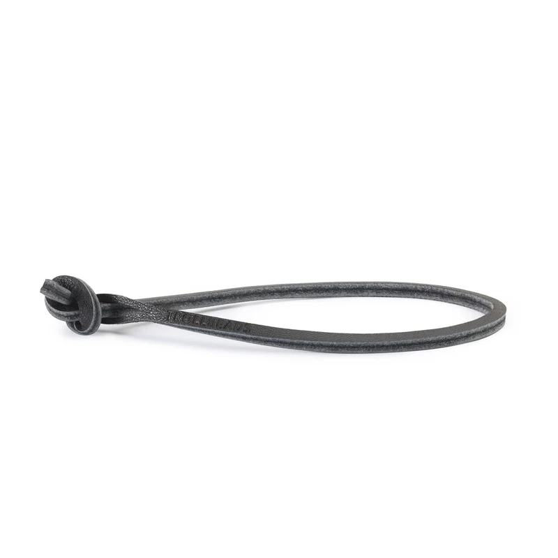 Single Lederarmband, schwarz