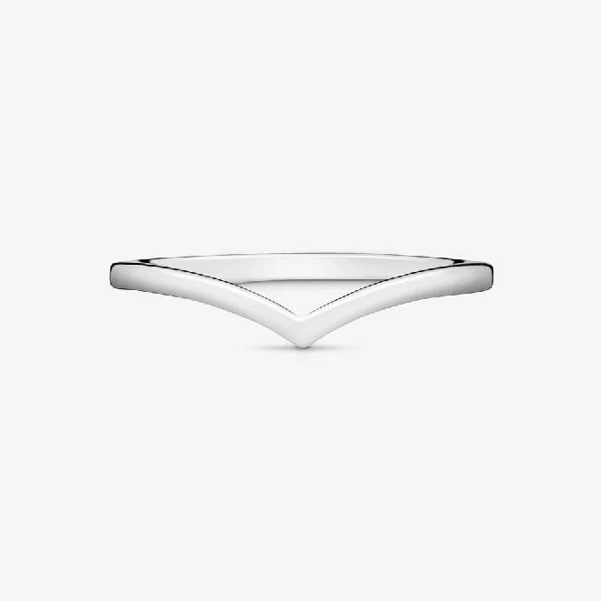Polished Wishbone Ring, Size 56