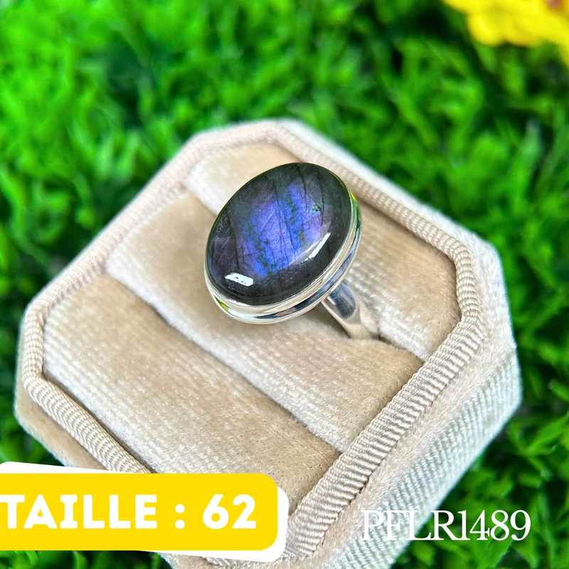 Lila Feuer Labradorit Ring #PFLR1489