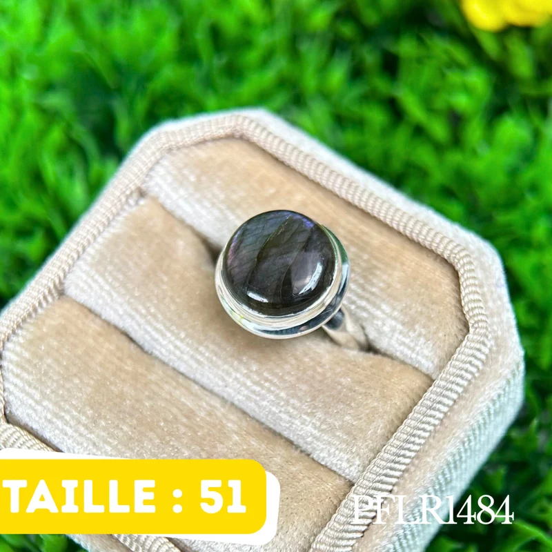 Lila Feuer Labradorit Ring #PFLR1484