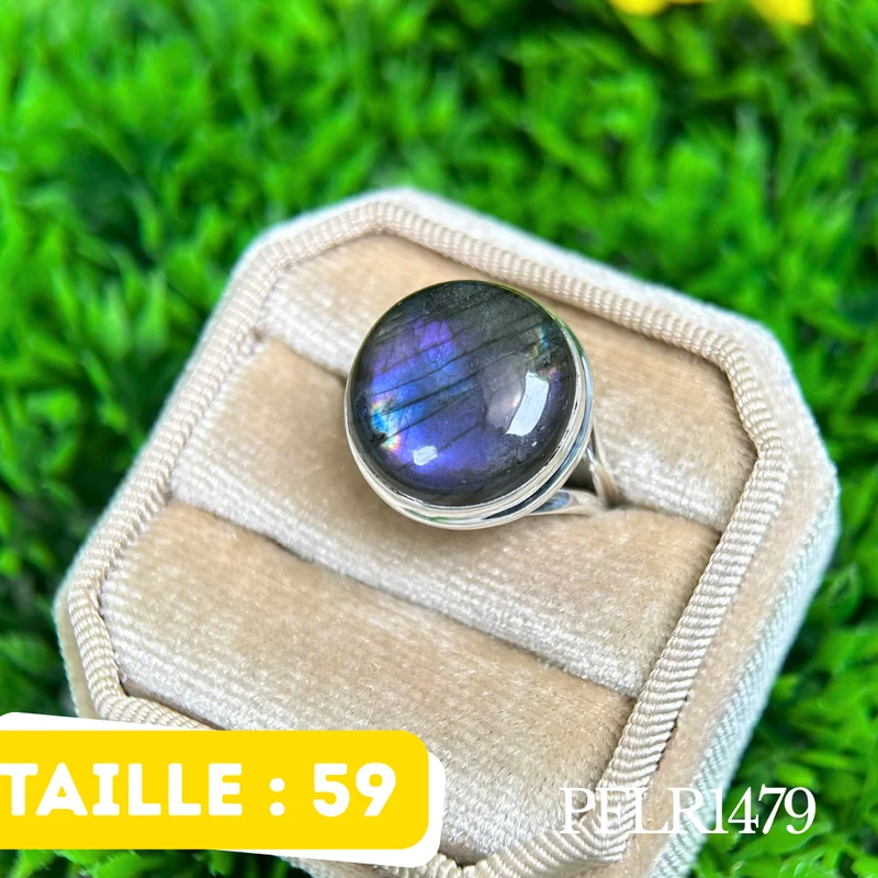 Lila Feuer Labradorit Ring #PFLR1479