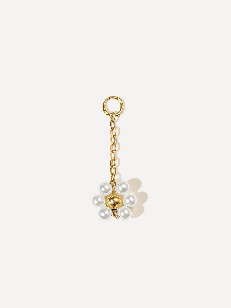 22x9,3mm Blossom Moment White Ohrring-Charm