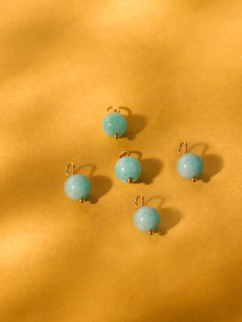 8,4mm Lake Green Ohrring-Charm