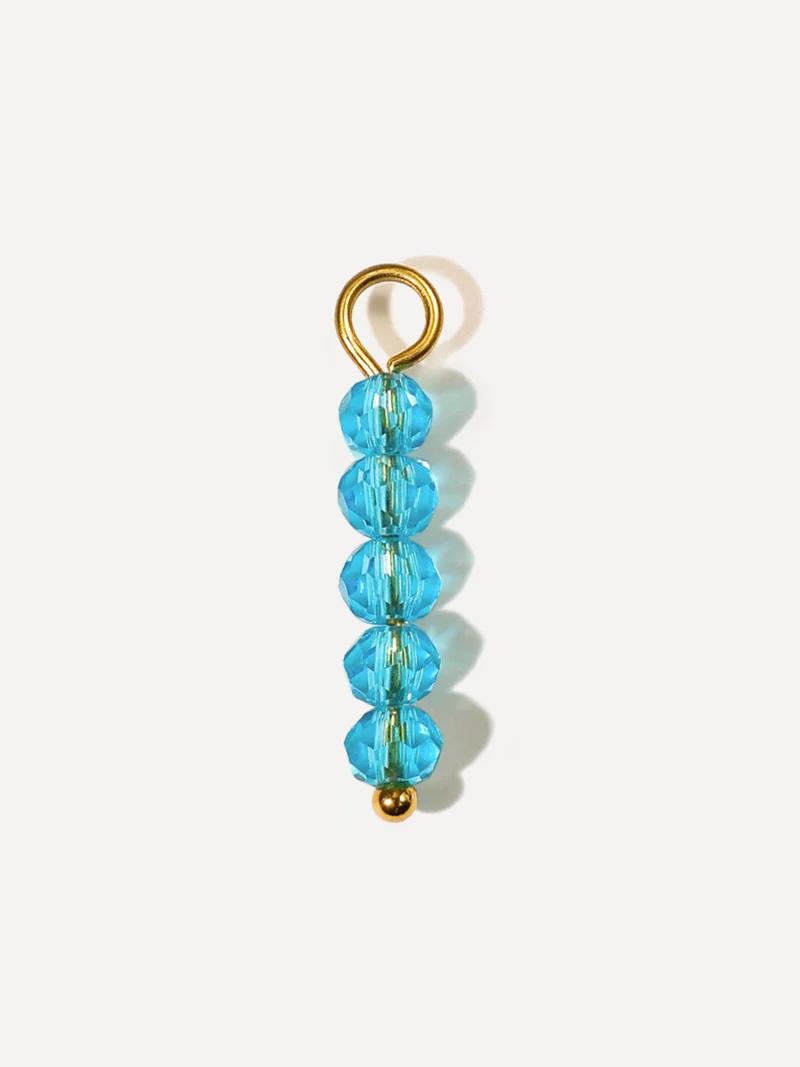 18x4,4mm Blue Tranquil Ohrring-Charm